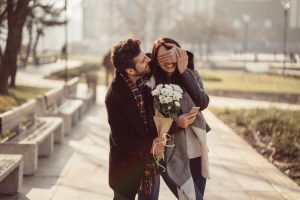 couple celebrating Valentines day in south korea
